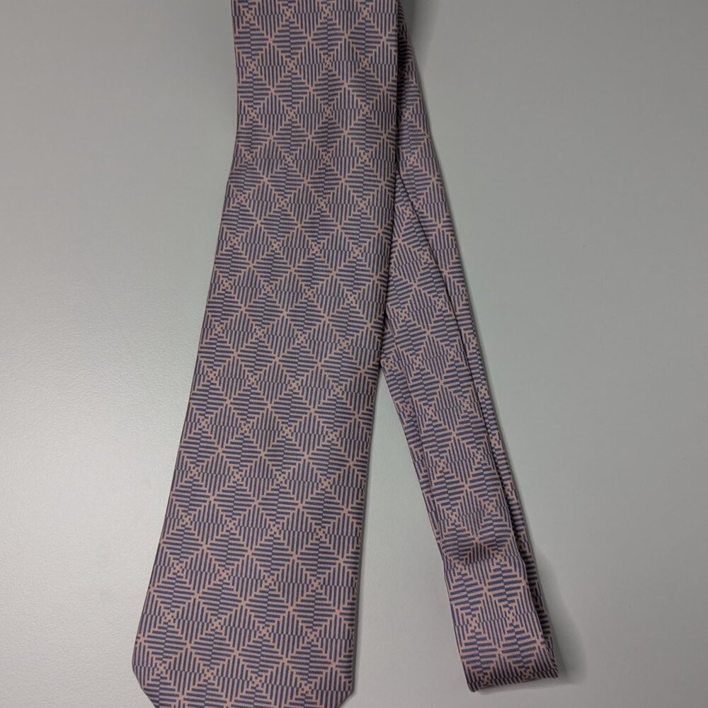 Hermes 5040 100% Silk Vintage Pastel Tie